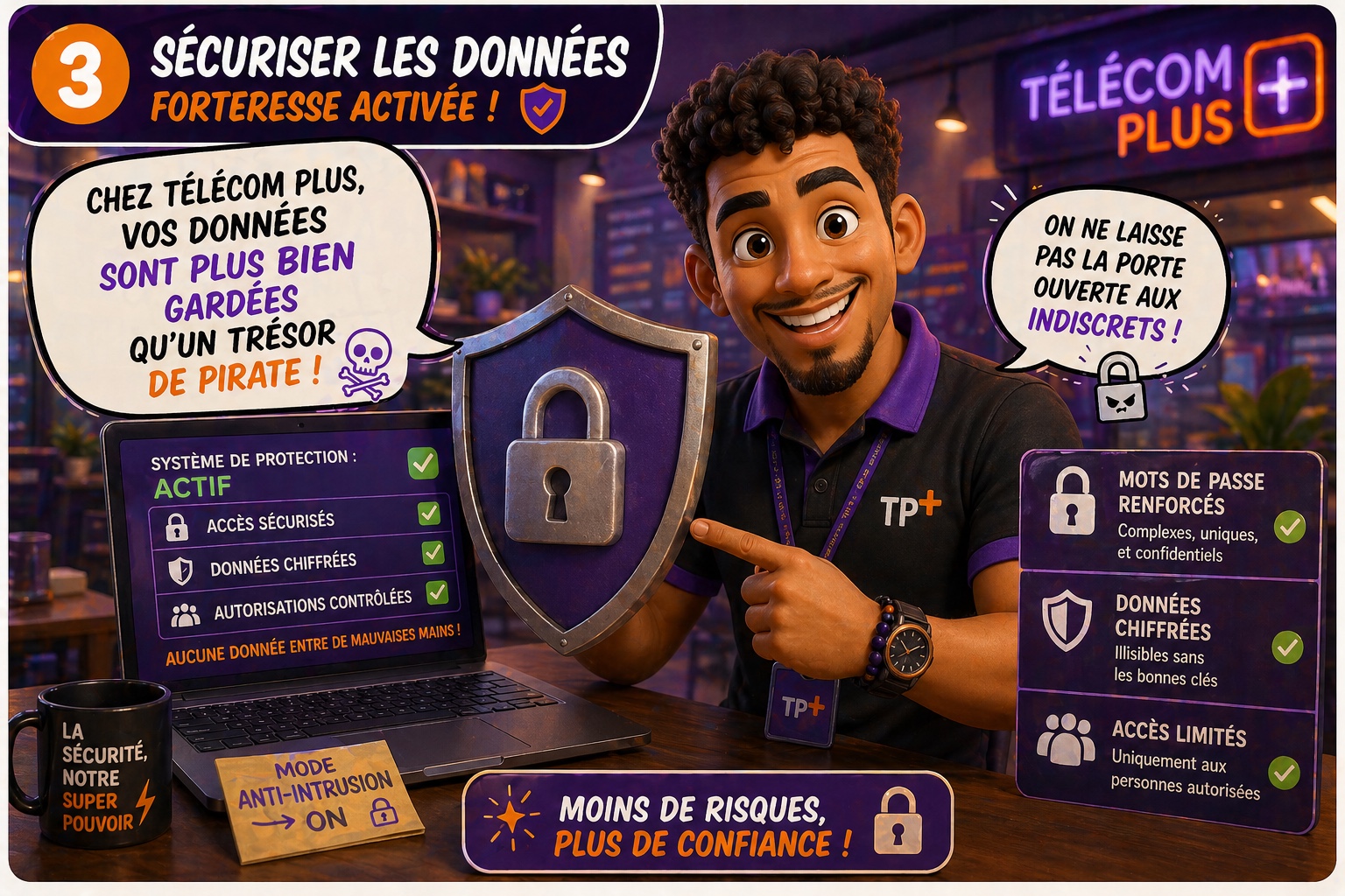 Planche de bande dessinée pédagogique sur le RGPD - Case 4