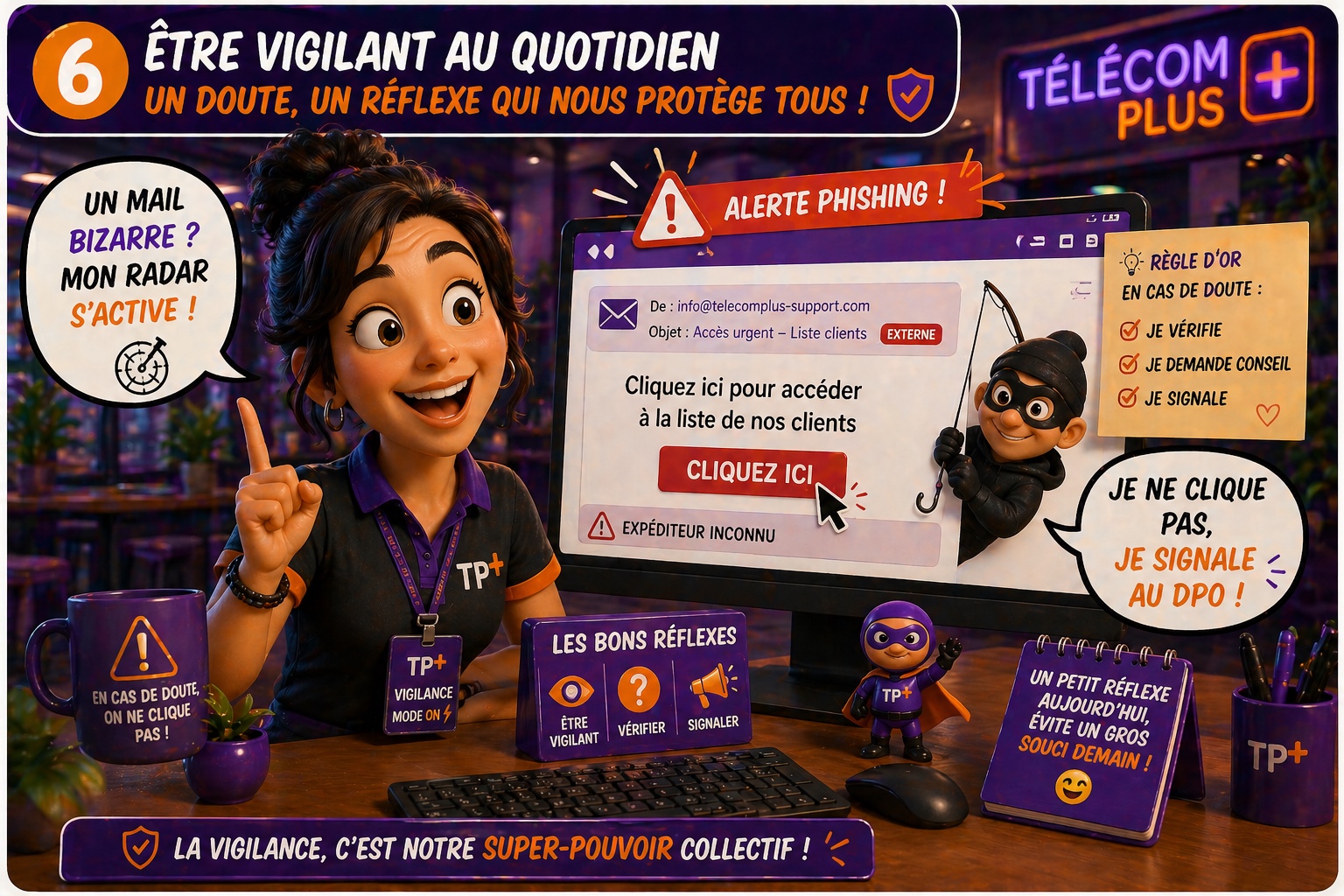 Planche de bande dessinée pédagogique sur le RGPD - Case 7